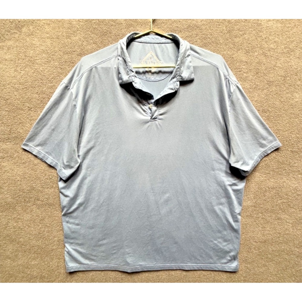 Burlebo Polo Shirt‎ Mens 2X Light Blue Everyday Performance Golf Stretch EUC